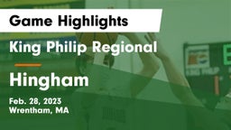 King Philip Regional  vs Hingham  Game Highlights - Feb. 28, 2023