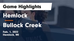 Hemlock  vs Bullock Creek  Game Highlights - Feb. 1, 2022