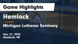 Hemlock  vs Michigan Lutheran Seminary  Game Highlights - Jan. 31, 2023