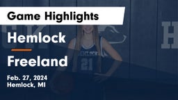 Hemlock  vs Freeland  Game Highlights - Feb. 27, 2024