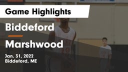 Biddeford  vs Marshwood  Game Highlights - Jan. 31, 2022