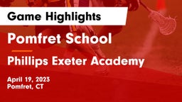 Pomfret School vs Phillips Exeter Academy  Game Highlights - April 19, 2023