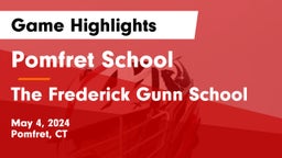 Pomfret School vs The Frederick Gunn School Game Highlights - May 4, 2024