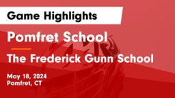 Pomfret School vs The Frederick Gunn School Game Highlights - May 18, 2024
