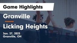 Granville  vs Licking Heights  Game Highlights - Jan. 27, 2023