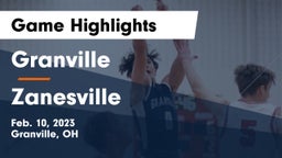 Granville  vs Zanesville  Game Highlights - Feb. 10, 2023