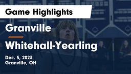 Granville  vs Whitehall-Yearling  Game Highlights - Dec. 5, 2023