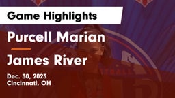 Purcell Marian  vs James River  Game Highlights - Dec. 30, 2023