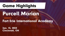 Purcell Marian  vs  Fort Erie International Academy Game Highlights - Jan. 15, 2024