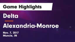 Delta  vs Alexandria-Monroe  Game Highlights - Nov. 7, 2017