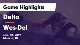 Delta  vs Wes-Del  Game Highlights - Jan. 10, 2019