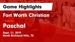 Fort Worth Christian  vs Paschal Game Highlights - Sept. 21, 2019