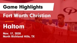 Fort Worth Christian  vs Haltom  Game Highlights - Nov. 17, 2020