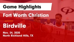 Fort Worth Christian  vs Birdville  Game Highlights - Nov. 24, 2020