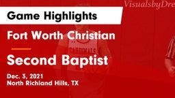 Fort Worth Christian  vs Second Baptist  Game Highlights - Dec. 3, 2021
