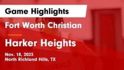Fort Worth Christian  vs Harker Heights  Game Highlights - Nov. 18, 2023