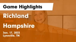 Richland  vs Hampshire  Game Highlights - Jan. 17, 2023