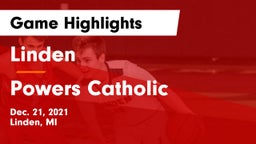 Linden  vs Powers Catholic  Game Highlights - Dec. 21, 2021