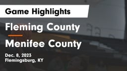 Fleming County  vs Menifee County  Game Highlights - Dec. 8, 2023