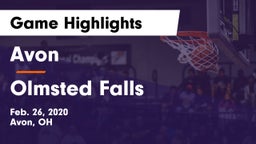 Avon  vs Olmsted Falls  Game Highlights - Feb. 26, 2020