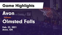 Avon  vs Olmsted Falls  Game Highlights - Feb. 22, 2021