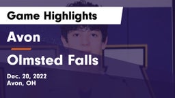 Avon  vs Olmsted Falls  Game Highlights - Dec. 20, 2022