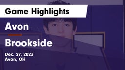 Avon  vs Brookside  Game Highlights - Dec. 27, 2023