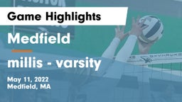 Medfield  vs millis  - varsity Game Highlights - May 11, 2022