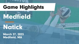 Medfield  vs Natick  Game Highlights - March 27, 2023