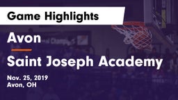 Avon  vs Saint Joseph Academy Game Highlights - Nov. 25, 2019