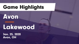 Avon  vs Lakewood  Game Highlights - Jan. 25, 2020