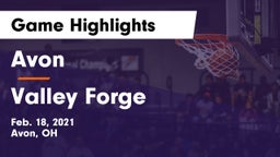 Avon  vs Valley Forge  Game Highlights - Feb. 18, 2021