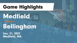 Medfield  vs Bellingham  Game Highlights - Jan. 21, 2022