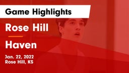 Rose Hill  vs Haven  Game Highlights - Jan. 22, 2022