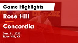 Rose Hill  vs Concordia  Game Highlights - Jan. 21, 2023