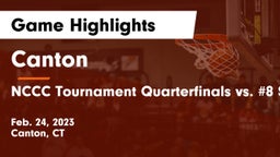Canton  vs NCCC Tournament Quarterfinals vs. #8 Somers Game Highlights - Feb. 24, 2023