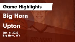 Big Horn  vs Upton  Game Highlights - Jan. 8, 2022
