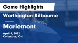 Worthington Kilbourne  vs Mariemont  Game Highlights - April 8, 2022