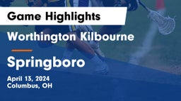 Worthington Kilbourne  vs Springboro  Game Highlights - April 13, 2024