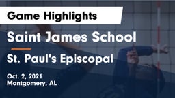 Saint James School vs St. Paul's Episcopal  Game Highlights - Oct. 2, 2021