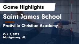 Saint James School vs Prattville Christian Academy  Game Highlights - Oct. 5, 2021