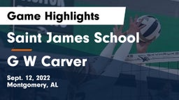 Saint James School vs G W Carver  Game Highlights - Sept. 12, 2022