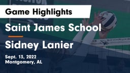 Saint James School vs Sidney Lanier  Game Highlights - Sept. 13, 2022