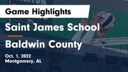 Saint James School vs Baldwin County  Game Highlights - Oct. 1, 2022