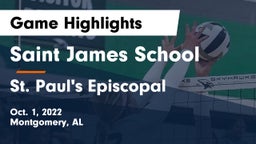 Saint James School vs St. Paul's Episcopal  Game Highlights - Oct. 1, 2022