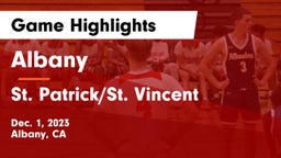 Albany  vs St. Patrick/St. Vincent  Game Highlights - Dec. 1, 2023