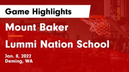 Mount Baker  vs Lummi Nation School Game Highlights - Jan. 8, 2022
