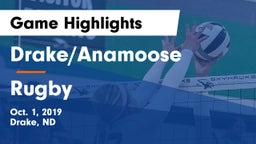 Drake/Anamoose  vs Rugby  Game Highlights - Oct. 1, 2019