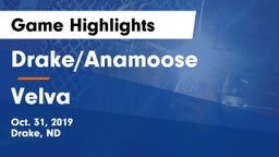 Drake/Anamoose  vs Velva Game Highlights - Oct. 31, 2019