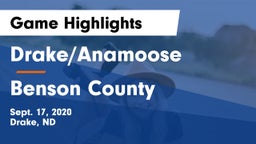 Drake/Anamoose  vs Benson County Game Highlights - Sept. 17, 2020